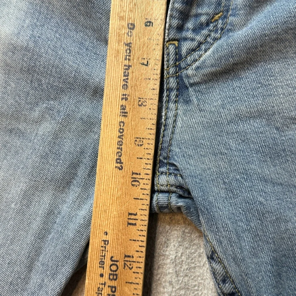 Levi's 502 Jeans Mens 31x32 (30x28) Light Wash Taper Tapered‎ Fit Stretch Denim
